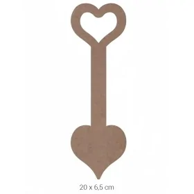 H097 Kalpli Ok Ham Ahşap Boyanabilir Obje